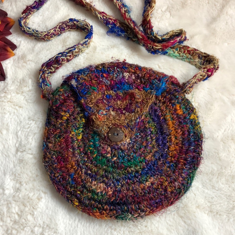 Circle boho mini bag